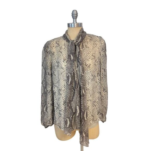 Diane von Furstenberg Jezebel Animal Print Top Size 8 - Picture 1 of 5
